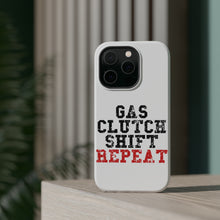 DistinctInk ToughCase for Apple iPhone, Compatible with MagSafe Charging - Gas Clutch Shift Repeat