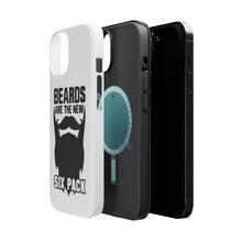 DistinctInk ToughCase for Apple iPhone, Compatible with MagSafe Charging - Beards are the New Six Pack