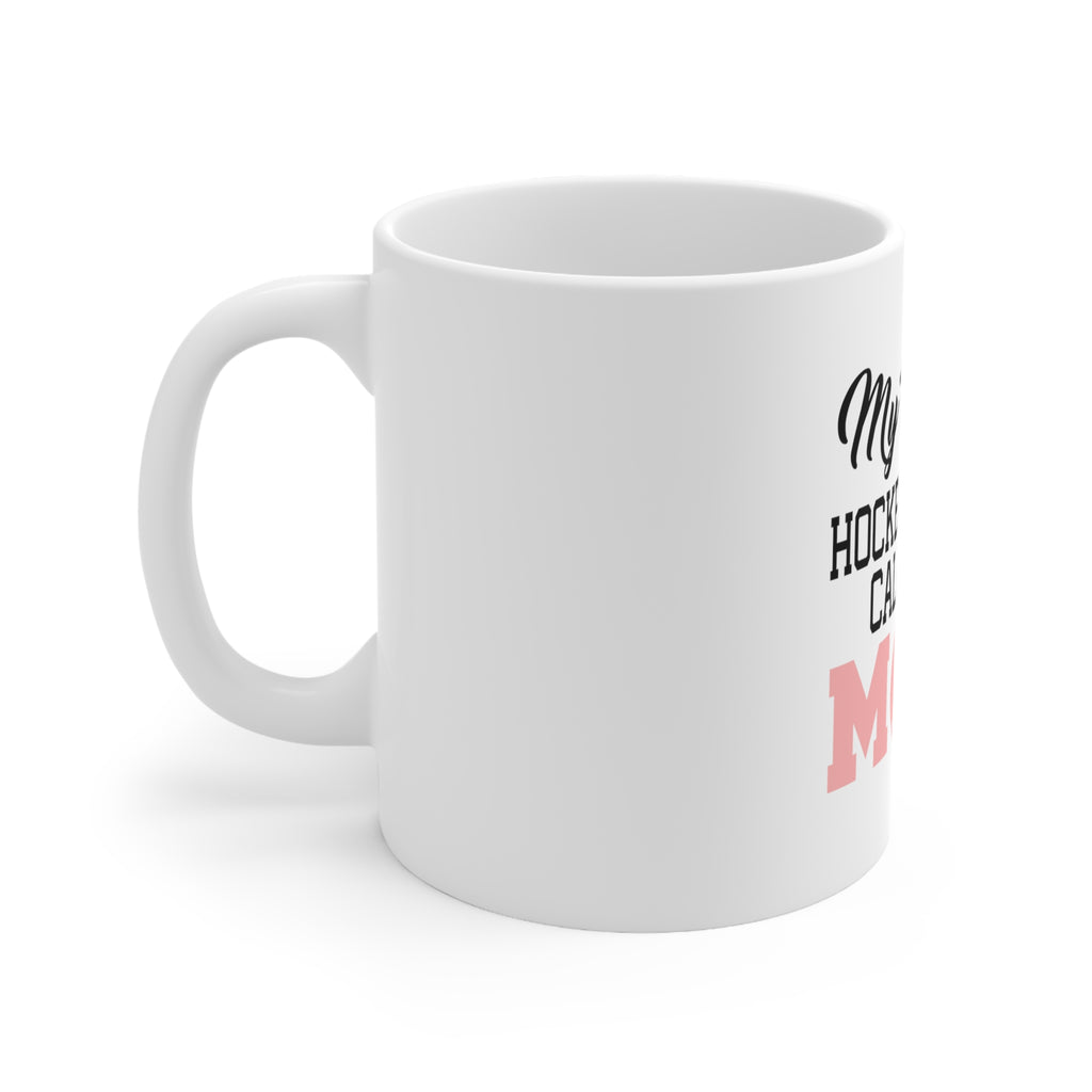 Glossy White Coffee / Tea Mug - My Favorite Hockey Player Calls Me Mom, view 2