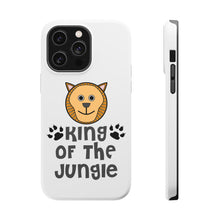 DistinctInk ToughCase for Apple iPhone, Compatible with MagSafe Charging - King of the Jungle - Lion