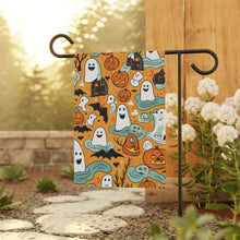 DistinctInk Garden & House Banner Flag with Flying Pumpkin Bats Design for Halloween