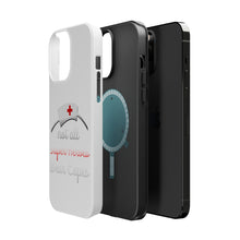 DistinctInk ToughCase for Apple iPhone, Compatible with MagSafe Charging - Nurse - Not All Super Heroes Wear Capes
