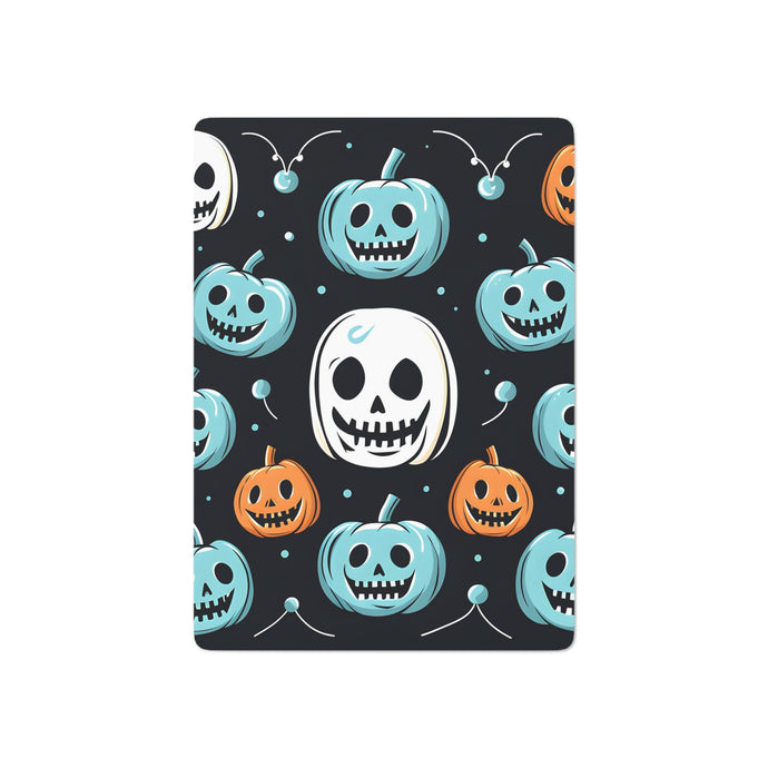 DistinctInk Playing / Poker Cards with Skele-Ghostly Pumpkin Patch Design for Halloween