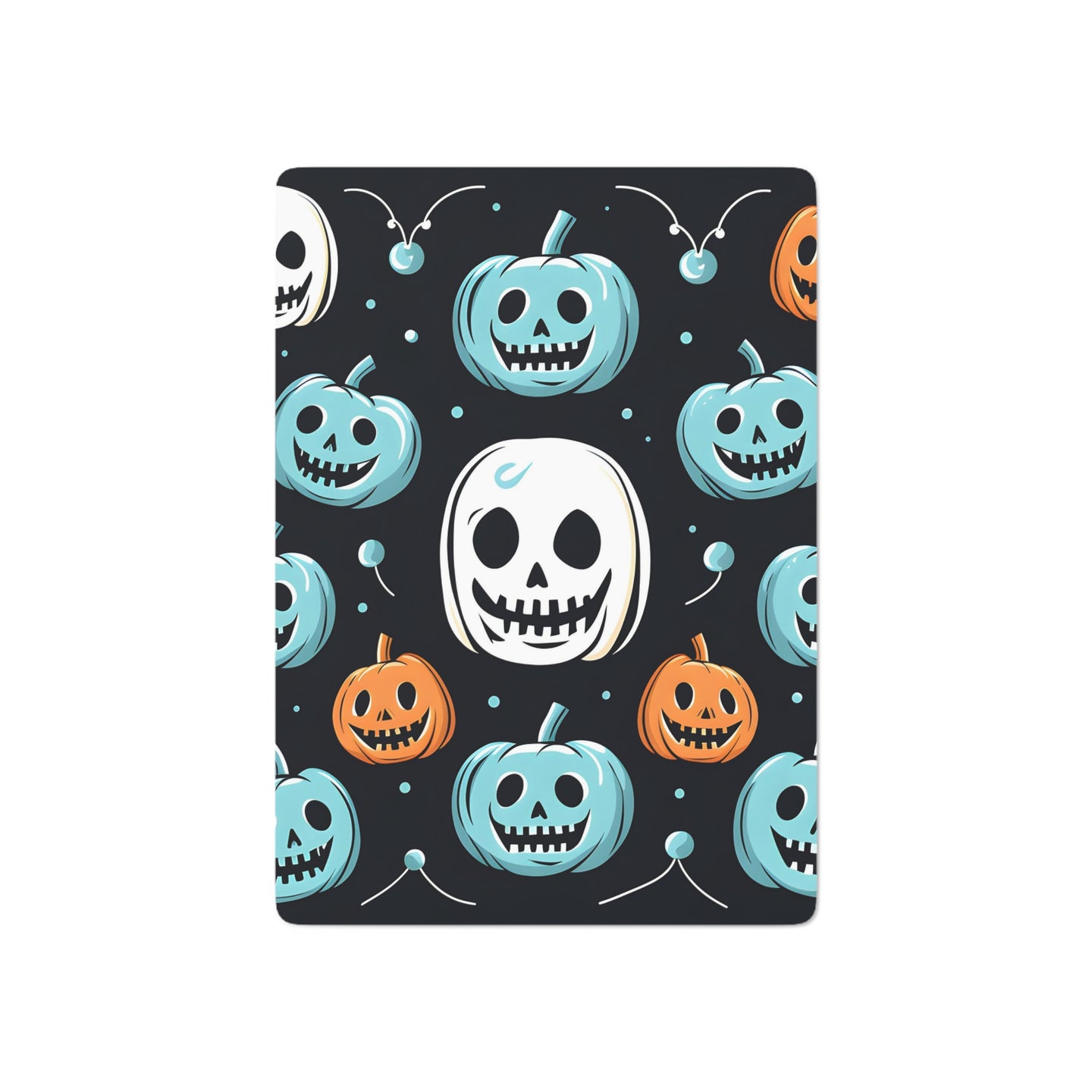 DistinctInk Playing / Poker Cards with Skele-Ghostly Pumpkin Patch Design for Halloween