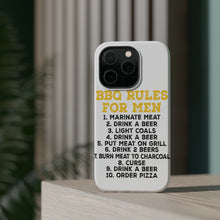 DistinctInk ToughCase for Apple iPhone, Compatible with MagSafe Charging - BBQ Rules for Men