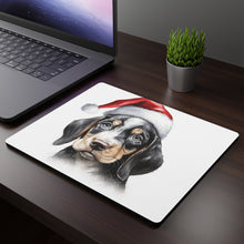DistinctInk Mouse Pad - 1/4" Foam Rubber - Bluetick Coonhound Puppy Drawing