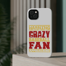 DistinctInk ToughCase for Apple iPhone, Compatible with MagSafe Charging - Warning Crazy Baseball Fan Approaching