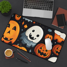 DistinctInk Desk Mat with Spooky Halloween Night Design for Halloween