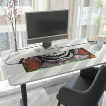 DistinctInk LED Gaming Mouse Pad with Trick or Treat Ghost-O-Lantern Design for Halloween