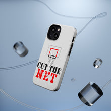 DistinctInk ToughCase for Apple iPhone, Compatible with MagSafe Charging - Cut the Net Basketball
