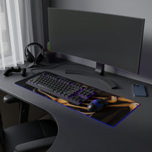 DistinctInk LED Gaming Mouse Pad with Skellington's Spooky Soiree Design for Halloween