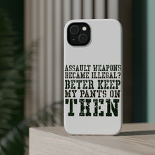 DistinctInk ToughCase for Apple iPhone, Compatible with MagSafe Charging - Assault Weapons Illegal? Keep My Pants On
