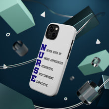 DistinctInk ToughCase for Apple iPhone, Compatible with MagSafe Charging - Nurse Never Gives Up