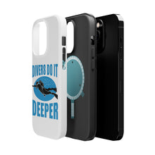 DistinctInk ToughCase for Apple iPhone, Compatible with MagSafe Charging - Divers Do It Deeper
