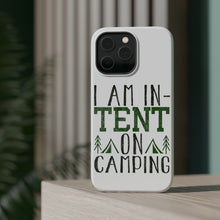 DistinctInk ToughCase for Apple iPhone, Compatible with MagSafe Charging - I Am In-TENT on Camping