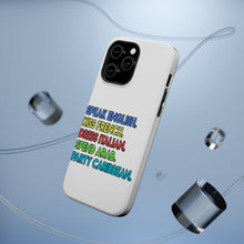 DistinctInk ToughCase for Apple iPhone, Compatible with MagSafe Charging - Speak English Kiss French Dress Italian