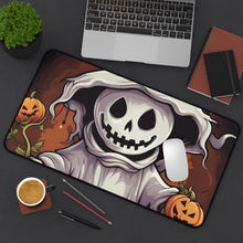 DistinctInk Desk Mat with Trick or Treat Ghost-O-Lantern Design for Halloween