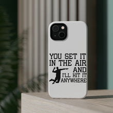 DistinctInk ToughCase for Apple iPhone, Compatible with MagSafe Charging - You Set It IN The Air And I'll Hit It Anywhere