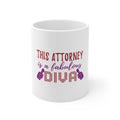 Glossy White Coffee / Tea Mug - This Attorney is a Fabulous Diva