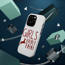 DistinctInk ToughCase for Apple iPhone, Compatible with MagSafe Charging - Girls Hunt Too - Deer