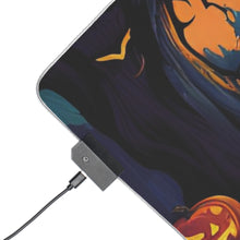 DistinctInk LED Gaming Mouse Pad with Haunted Evening Nightmare Design for Halloween