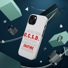 DistinctInk ToughCase for Apple iPhone, Compatible with MagSafe Charging - OCSD - Obsessive Compulsive Skating Disorder