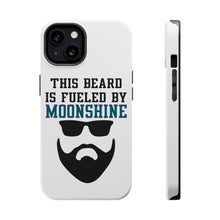 DistinctInk ToughCase for Apple iPhone, Compatible with MagSafe Charging - This Beard is Fueled by Moonshine