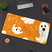 DistinctInk Desk Mat with Ghost Skeleton Pumpkin Pattern Design for Halloween