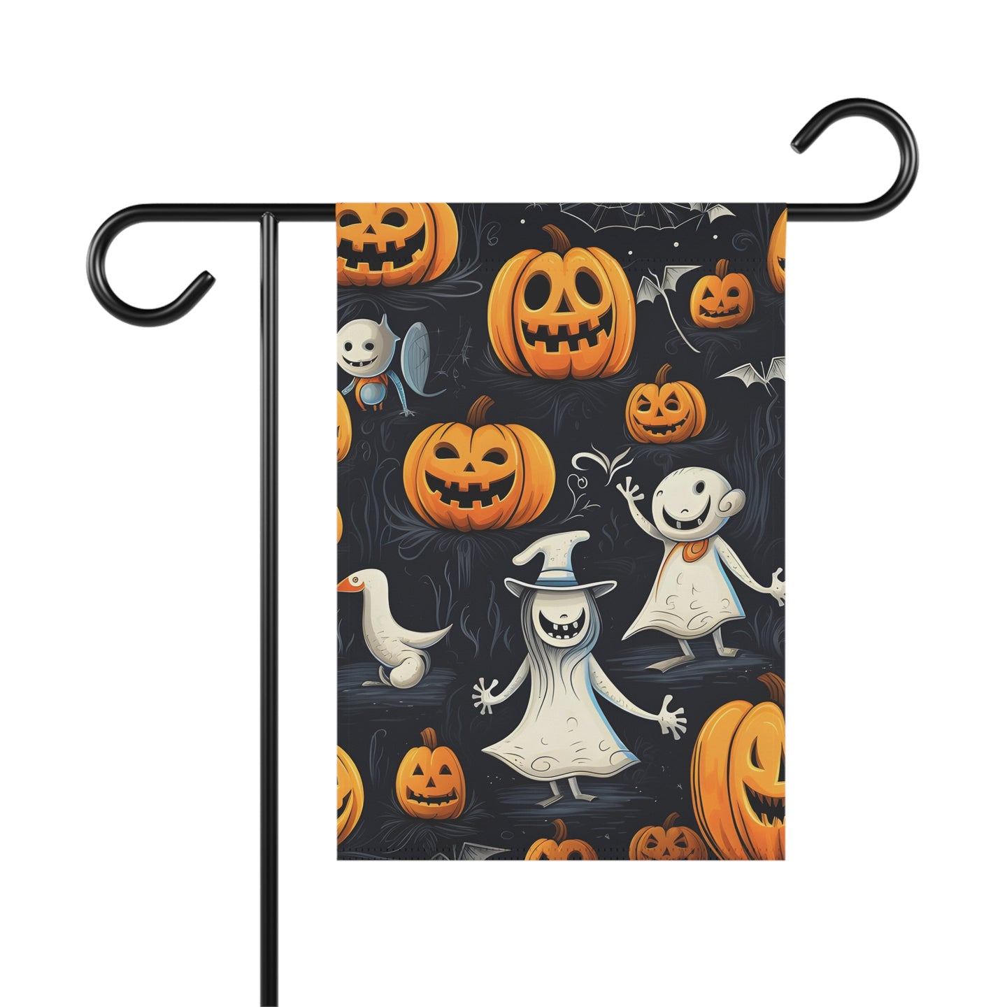 DistinctInk Garden & House Banner Flag with The Halloween Spell Design for Halloween