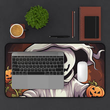 DistinctInk Desk Mat with Trick or Treat Ghost-O-Lantern Design for Halloween