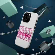 DistinctInk ToughCase for Apple iPhone, Compatible with MagSafe Charging - You Don't Have to be Rich to Sparkle