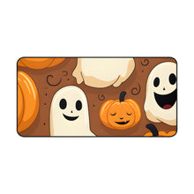 DistinctInk Desk Mat with "Boo-ttifull Skeleton Cartoon Pattern Pumpkin" Design for Halloween