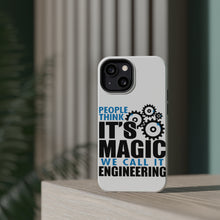DistinctInk ToughCase for Apple iPhone, Compatible with MagSafe Charging - People Think It's Magic It's Engineering