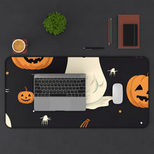 DistinctInk Desk Mat with Spooky Skeleton Pumpkin Patch Design for Halloween