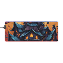 DistinctInk LED Gaming Mouse Pad with Spooky Sweet Treats Design for Halloween