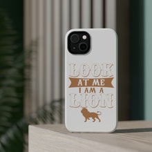 DistinctInk ToughCase for Apple iPhone, Compatible with MagSafe Charging - Look At Me I Am A Lion