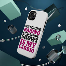 DistinctInk ToughCase for Apple iPhone, Compatible with MagSafe Charging - Watching Baking Shows is My Cardio
