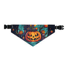 DistinctInk Adjustable Pet Banana Collar with Trick or Treat Parade Design for Halloween