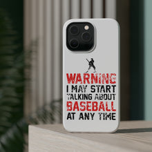 DistinctInk ToughCase for Apple iPhone, Compatible with MagSafe Charging - Warning May Start Talking Baseball