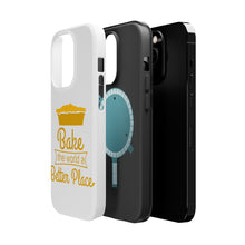 DistinctInk ToughCase for Apple iPhone, Compatible with MagSafe Charging - Bake the World a Better Place