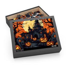 DistinctInk Jigsaw Puzzle with Darkness Falls on Halloween Design for Halloween