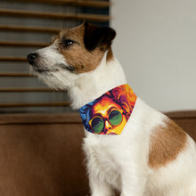 DistinctInk Adjustable Pet Banana Collar with A World of Words Design for LGBTQ+ Pride