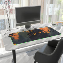 DistinctInk LED Gaming Mouse Pad with Spooky Trick or Treating Design for Halloween