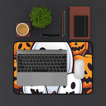 DistinctInk Desk Mat with Skele-Pumpkin Ghost Pattern Design for Halloween