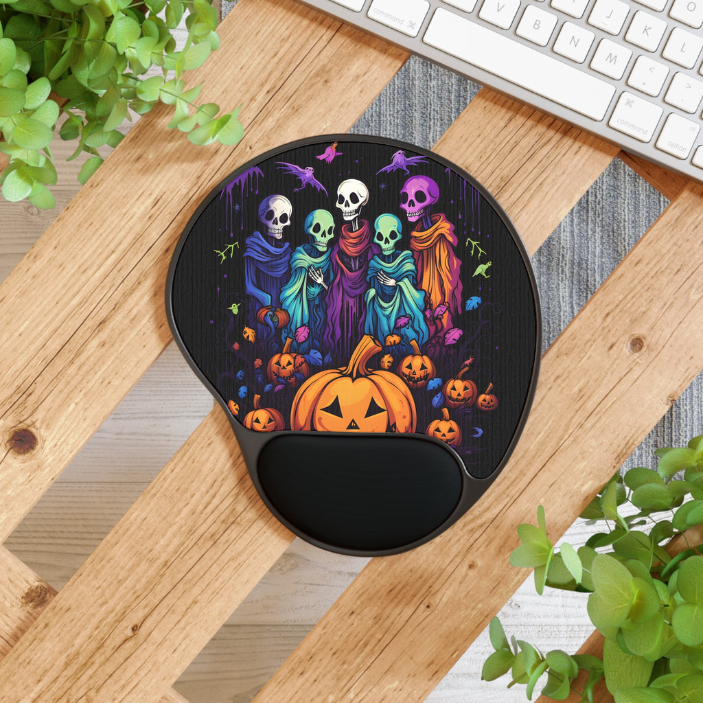 Mouse Pad with Wrist Rest with "Mindful Connections" Design for Halloween LGBTQ+ Pride, view 8