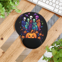 DistinctInk Mouse Pad with Wrist Rest  with "Mindful Connections" Design for Halloween  LGBTQ+ Pride