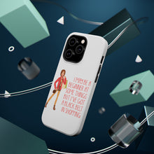 DistinctInk ToughCase for Apple iPhone, Compatible with MagSafe Charging - Beginner at Some Things Black Belt in Shopping