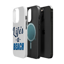 DistinctInk ToughCase for Apple iPhone, Compatible with MagSafe Charging - Life's a Beach