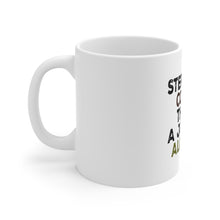 DistinctInk Glossy White Coffee / Tea Mug - Step Aside Coffee This is a Job for Alcohol