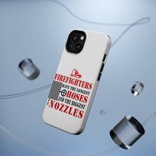 DistinctInk ToughCase for Apple iPhone, Compatible with MagSafe Charging - Firefights Have Longest Hoses and Biggest Nozzles